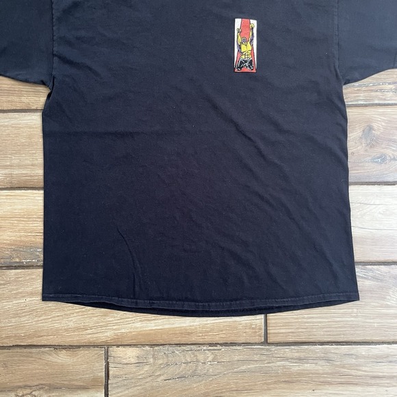 Powell Peralta Skateboards Shirt Mike Frazier Yellow Man Black Mens XLarge - Picture 12 of 13